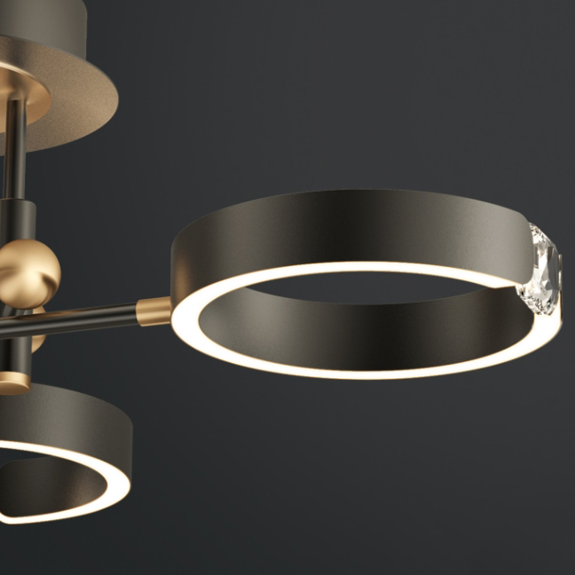 Потолочная люстра SELLIF CH L12 Black by ImperiumLoft