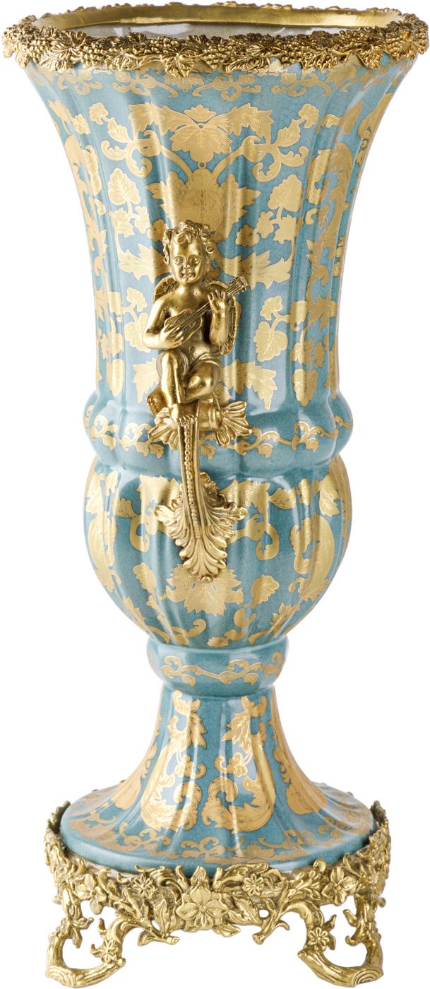 Ваза с ангелами Glasar 31G2077/A1202HC/NB4199