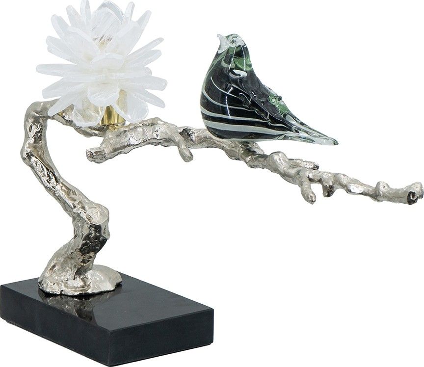 Декор с подсвечником Птичка на ветке Glasar 77737-DS