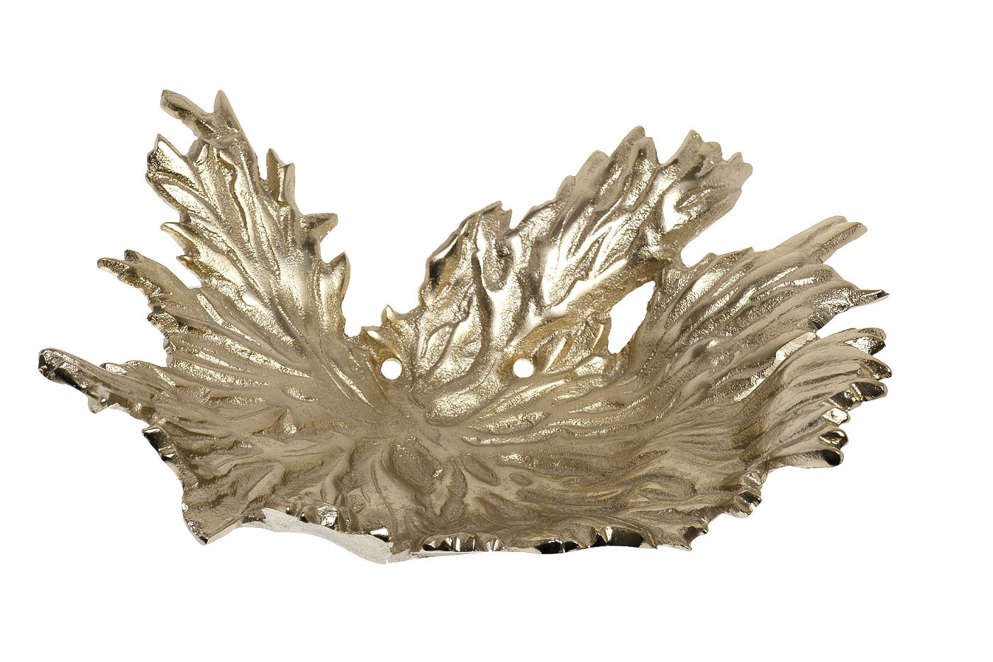 Блюдо декоративное "Лист" цвет шампань/хром Garda Decor 71PN-2078