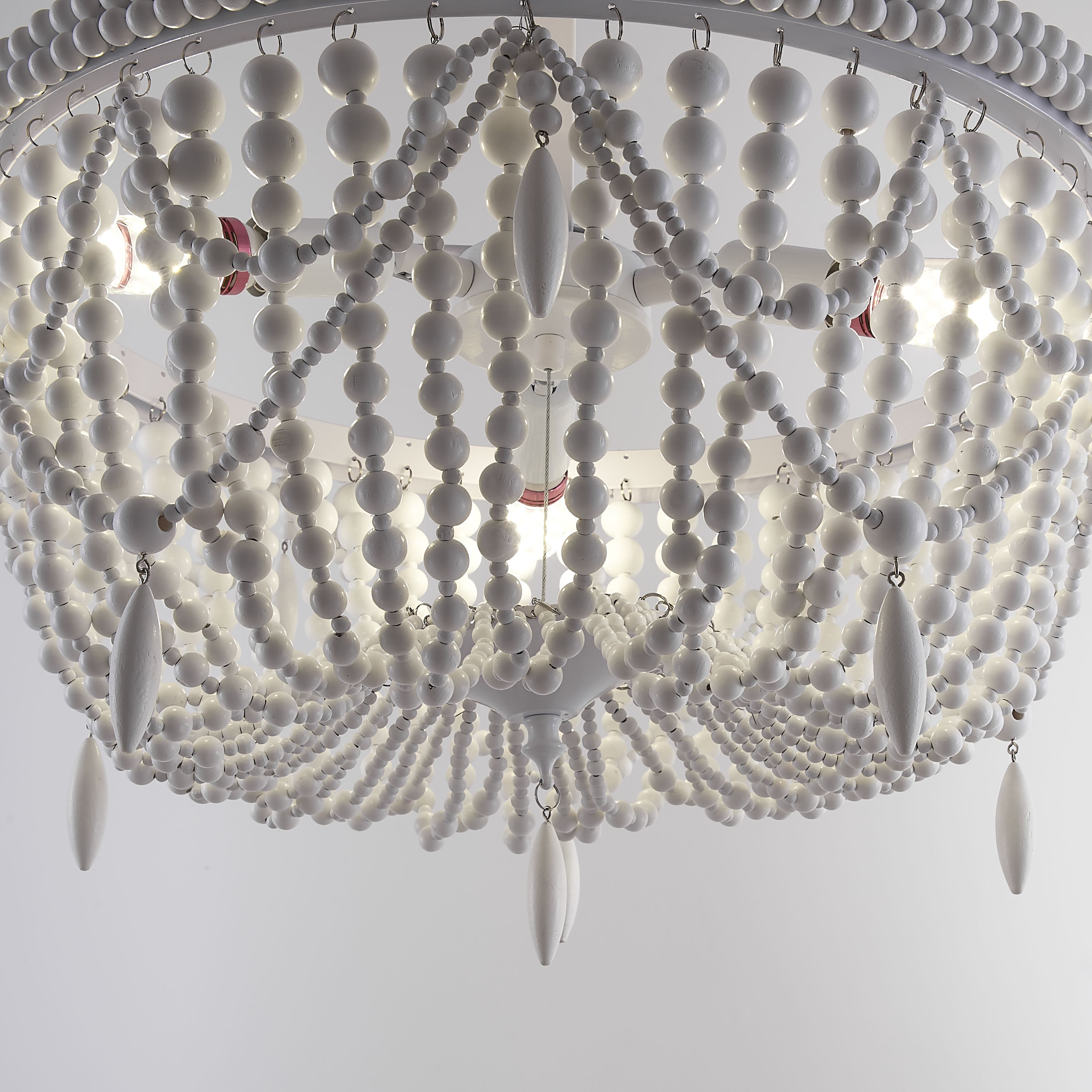 Люстра RH Anselme White Wood Weathered Chandelier by ImperiumLoft