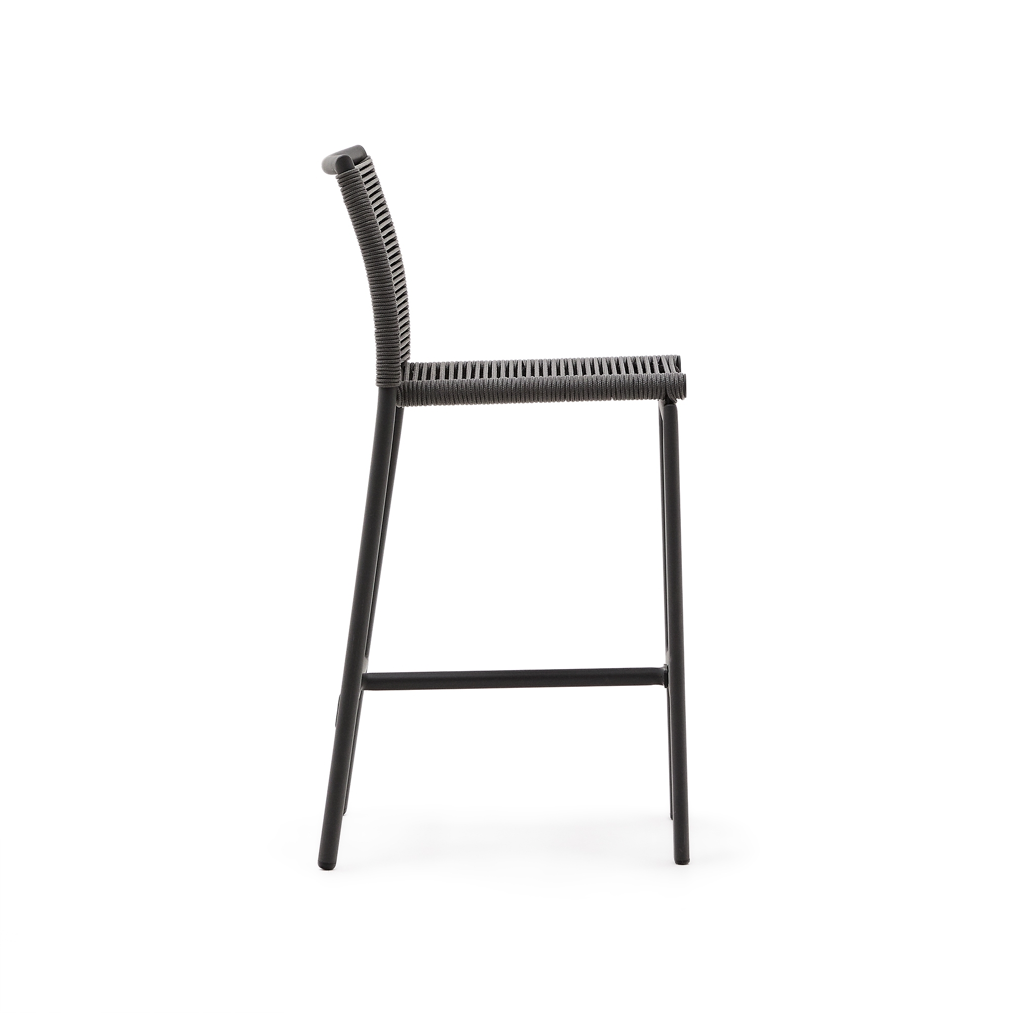 Садовый полубарный стул Culip из веревки и серого алюминия, 65 см La Forma (ex Julia Grup)