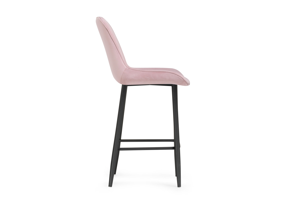 Барный стул Woodville Седа велюр розовый / черный 511173