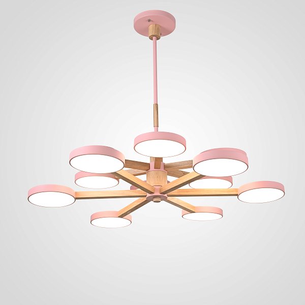 Подвесная люстра TURNA DBL L12 Pink by ImperiumLoft