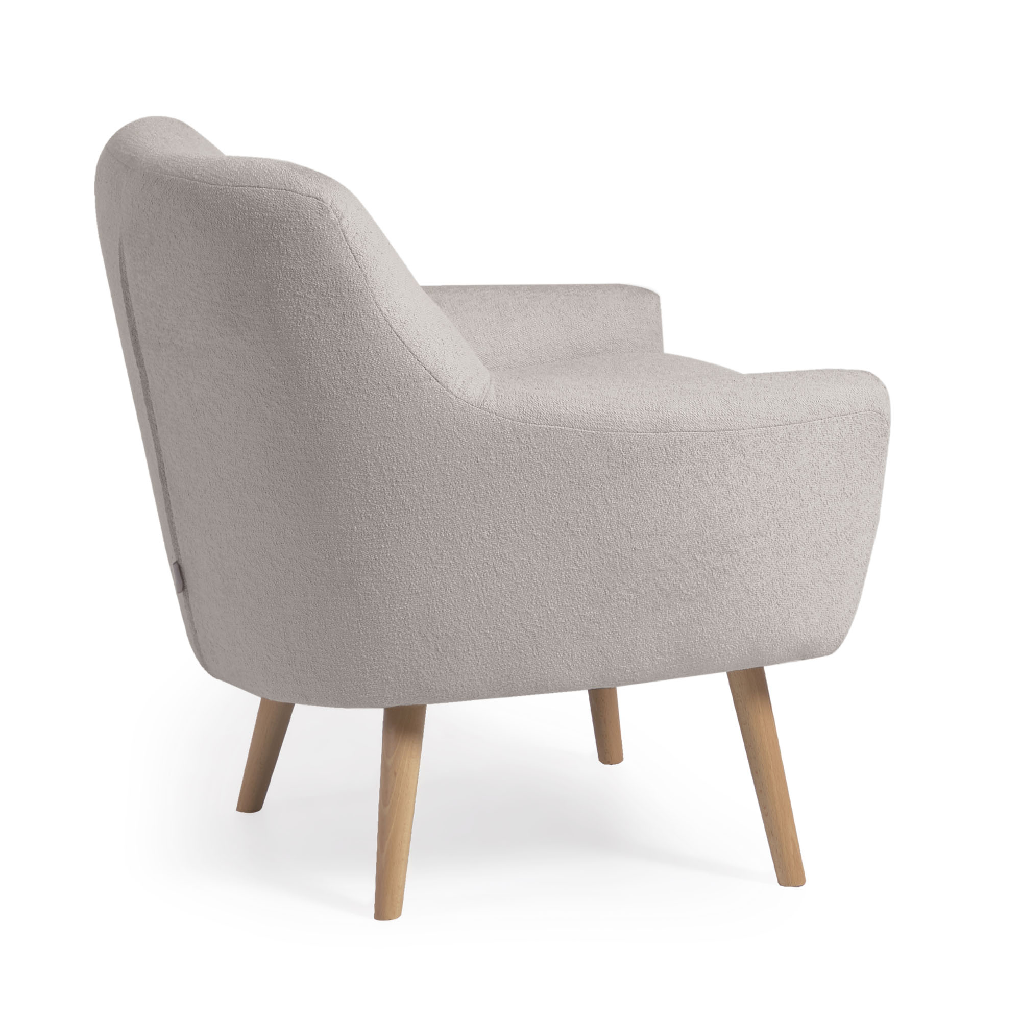 Candela Кресло из серой ткани букле La Forma (ex Julia Grup)