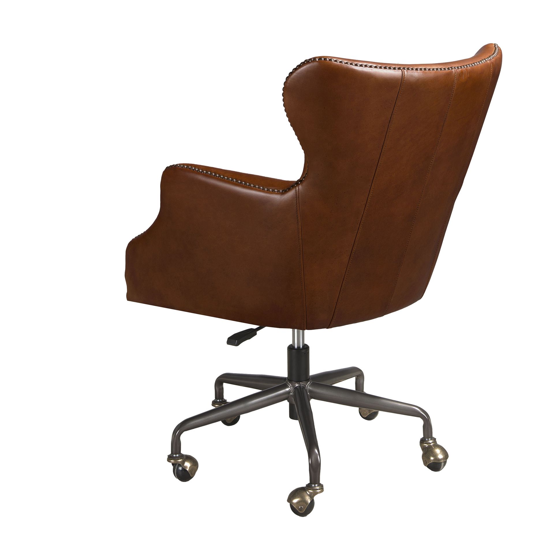 Вращающееся кресло 4166 из темно-коричневой кожи Angel Cerda