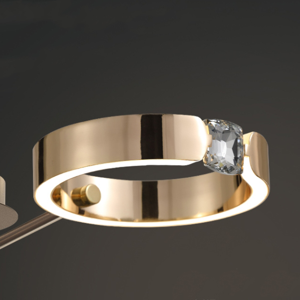 Потолочная люстра SELLIF CHROME L5 Brass by ImperiumLoft