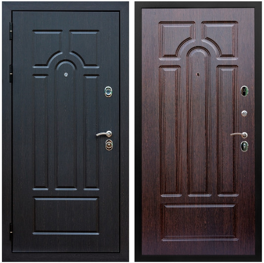 Дверь входная Graf Эврика МДФ 10 мм ФЛ-58 Венге / МДФ 6 мм ФЛ-58 Венге