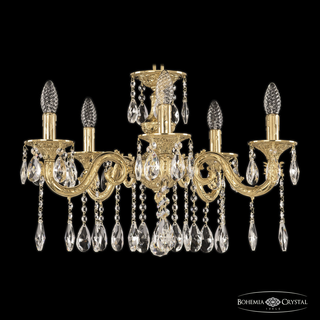 Люстра бронзовая с хрусталём 71201/5/175 A G