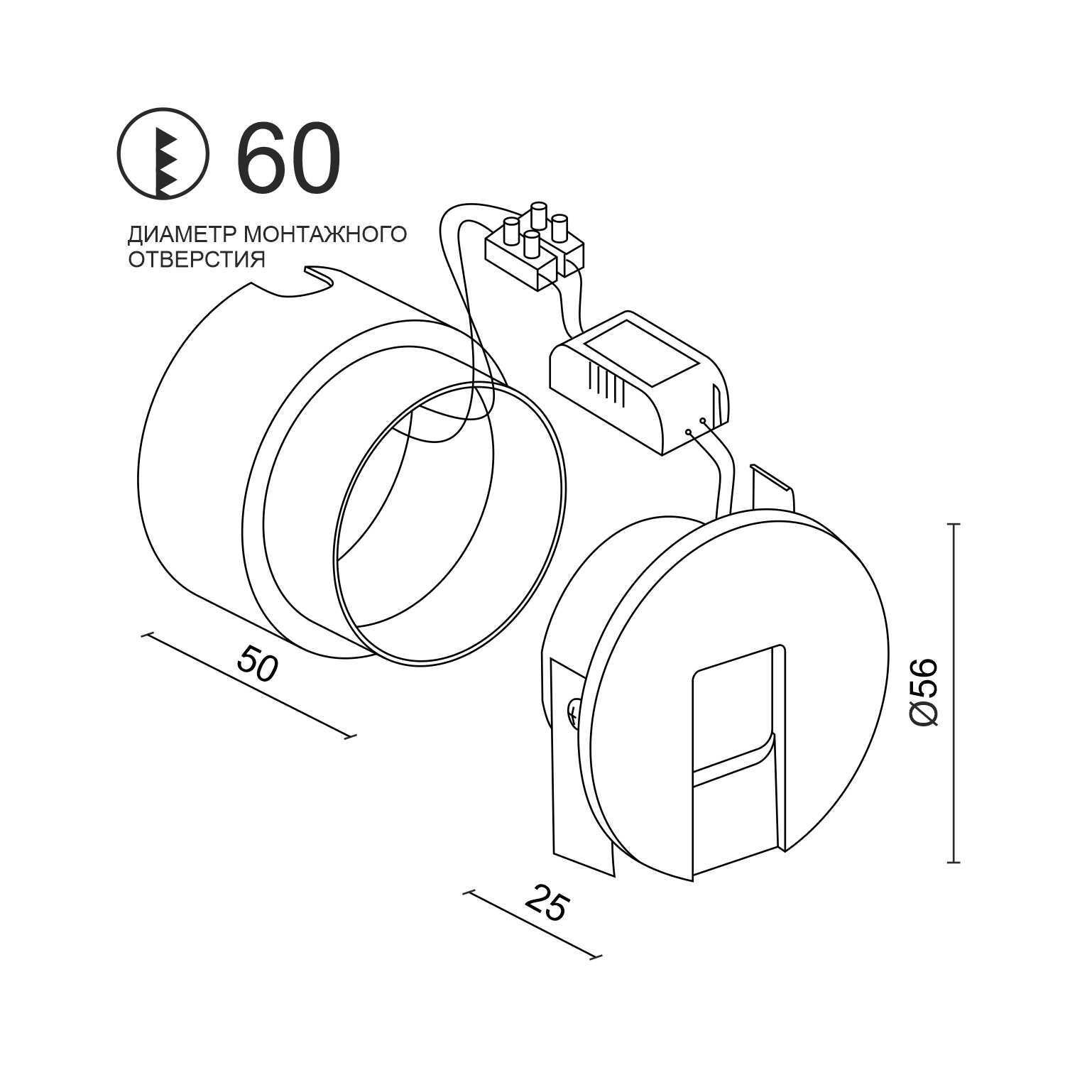 Встраиваемый светодиодный светильник для стен и ступеней Ledron WLB126/1W Black Встраиваемый светодиодный светильник для стен и ступеней Ledron WLB126/1W Black