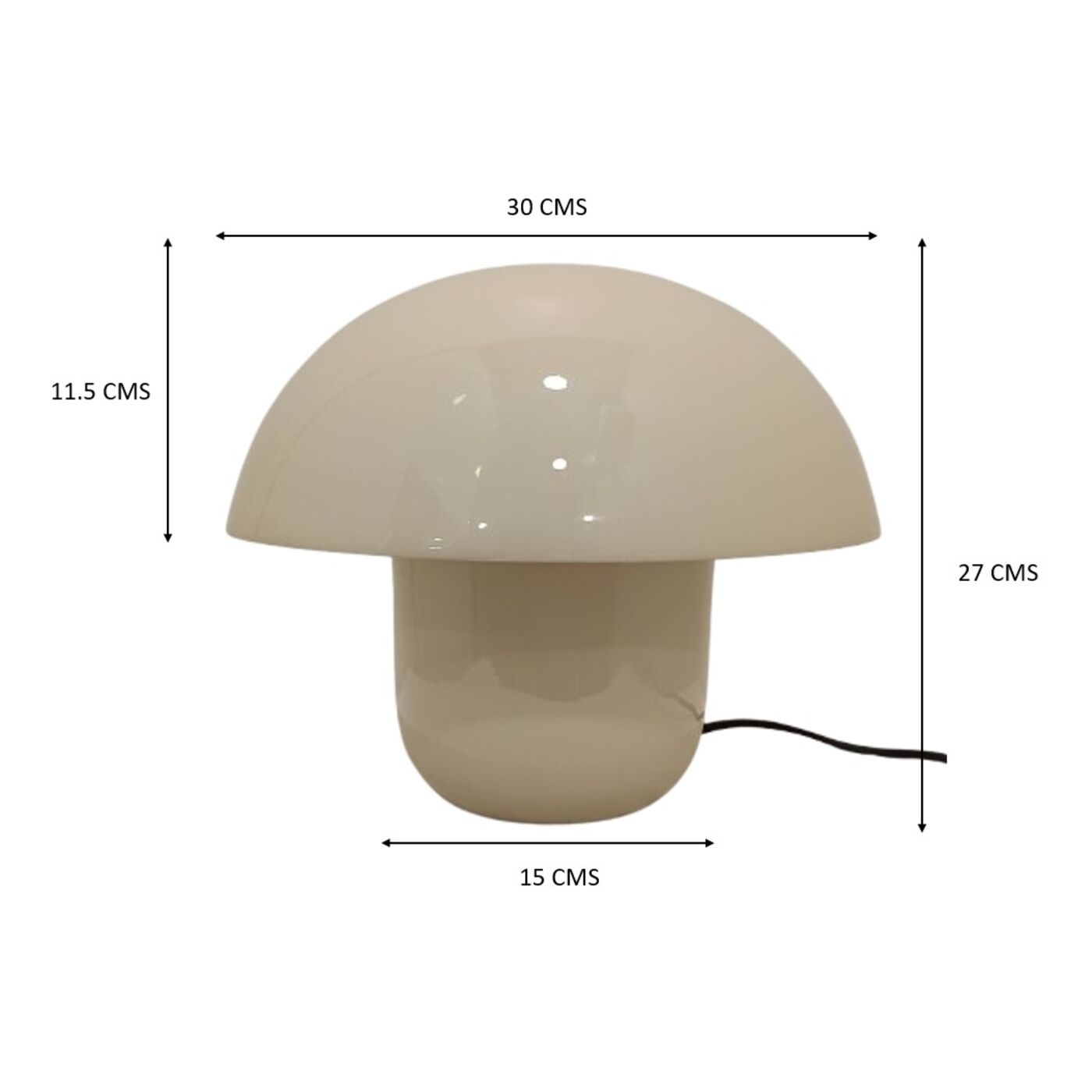 Светильник настольный Mushroom Shiny Ecru 27cm KARE 58170