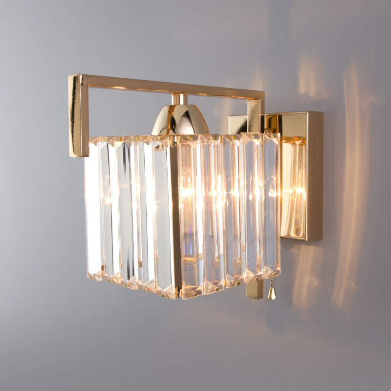 Бра Eurosvet 10117/1 золото/прозрачный хрусталь Strotskis