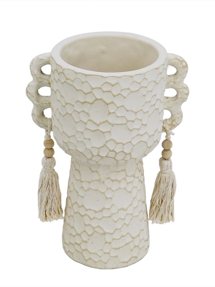 Ваза декоративная с кисточками Glasar 460278