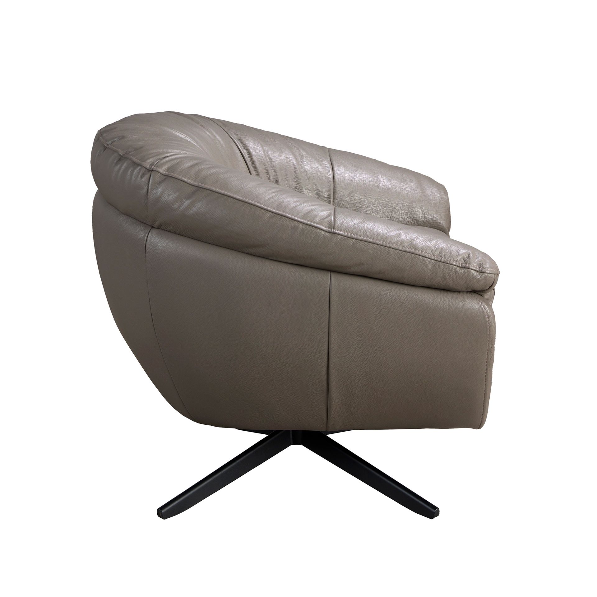 Вращающееся кресло 5138 из серой кожи Angel Cerda