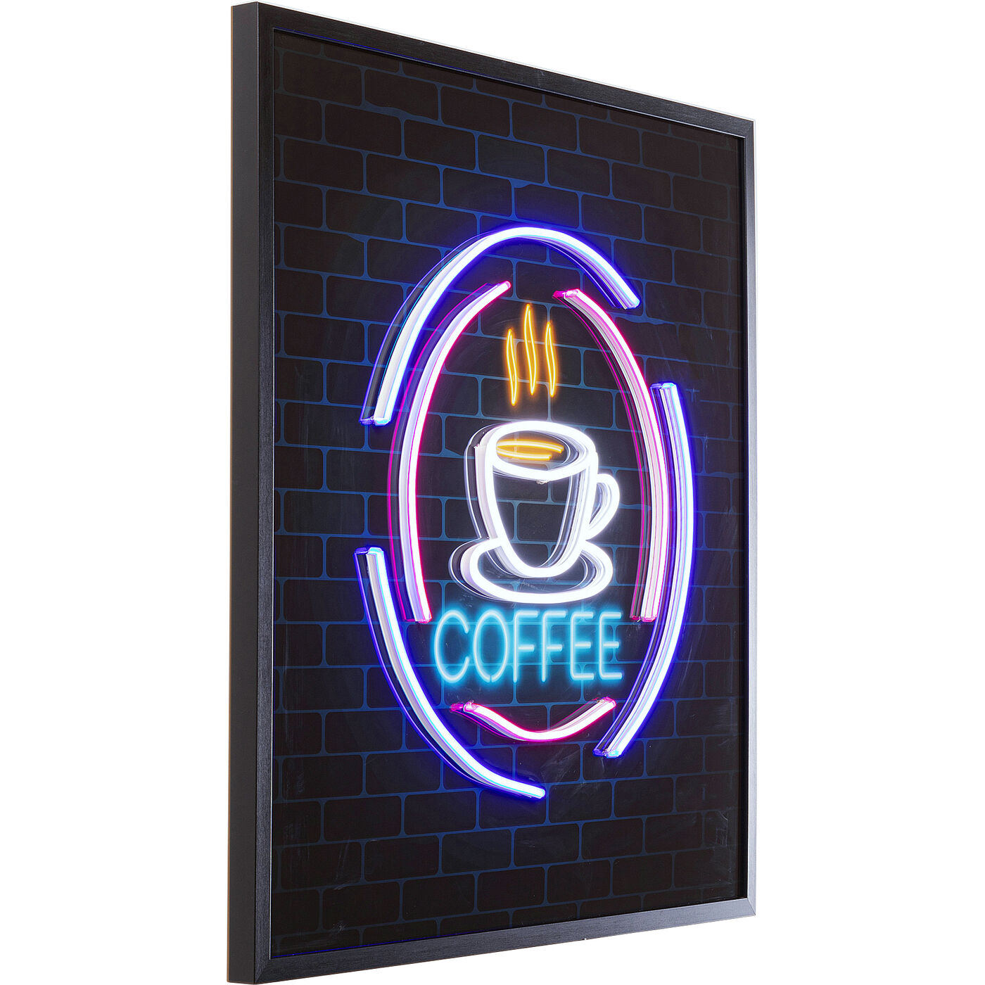 Картина стеклянная Coffee LED 80x80 см KARE 56455