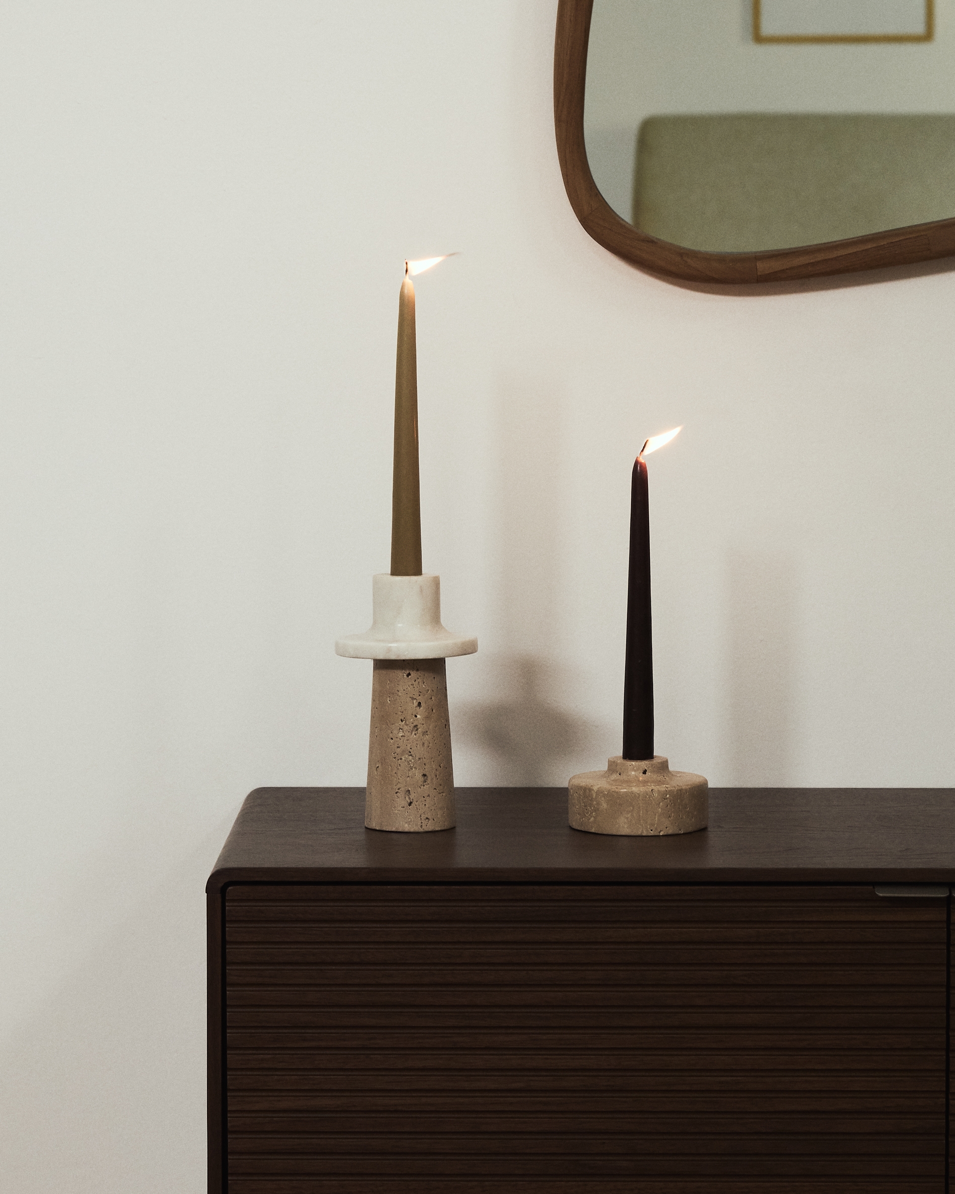 Подсвечник Zalvori из травертина 6 см La Forma (ex Julia Grup)