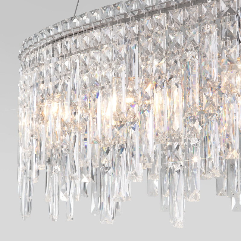 Подвесная люстра Eurosvet 60159/10 хром/хруст Smart