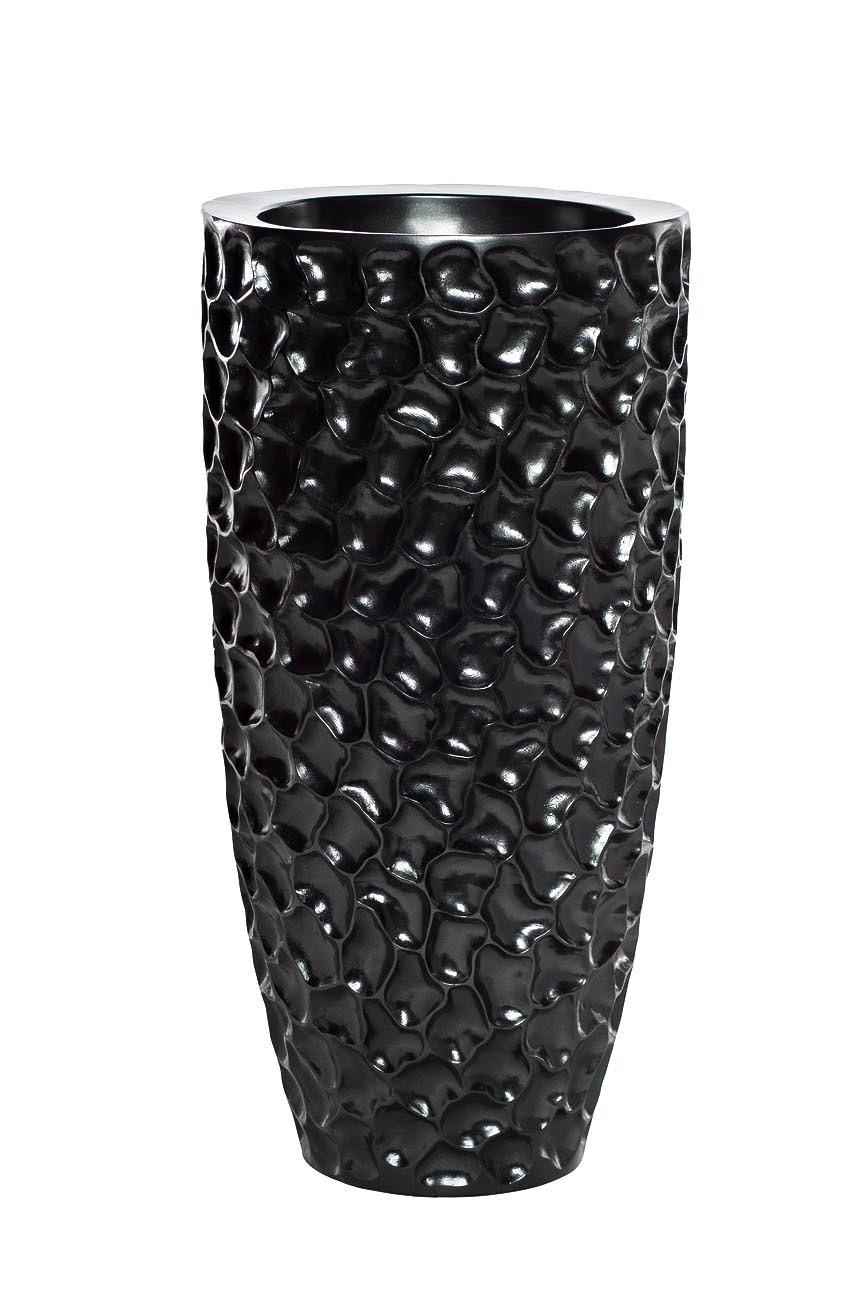 Кашпо жемчужно-черное Garda Decor ZS-C785BL-27