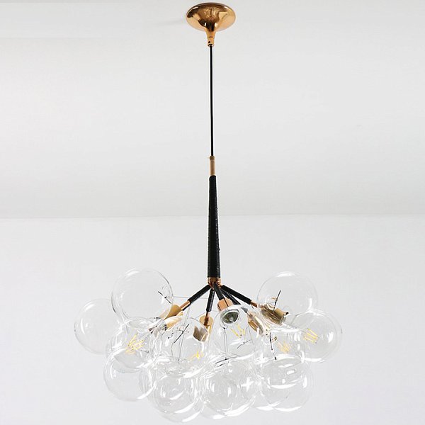 Подвесной светильник LOVELY BUBBLE CHANDELIER FROM PELLE H76 Silver/Black by ImperiumLoft