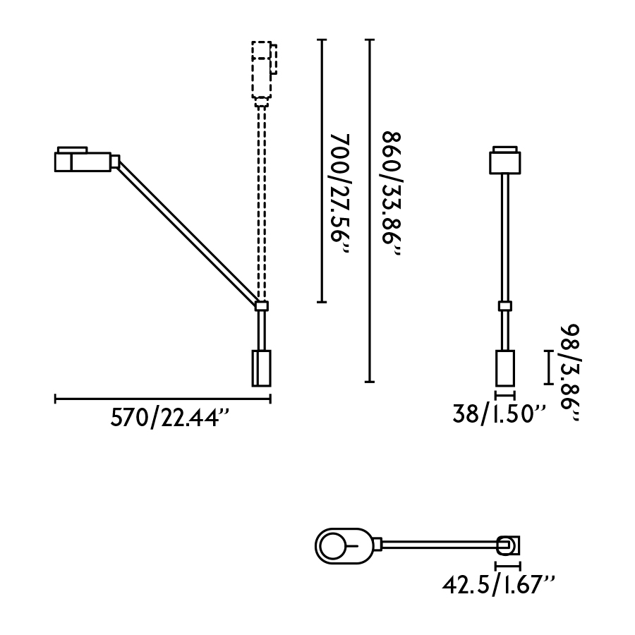 Настенный светильник Inviting черного цвета 6W 2700K-4800K Faro