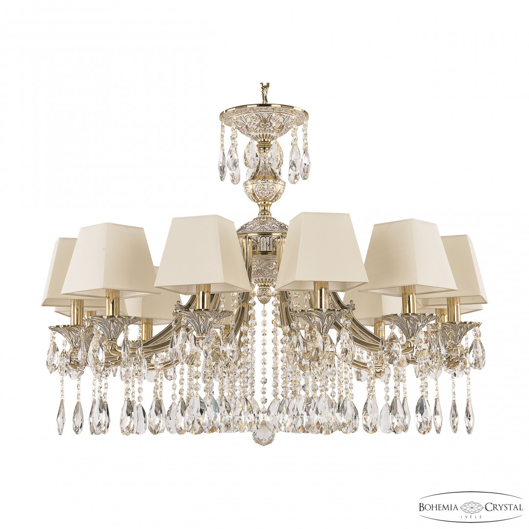 Люстра бронзовая с хрусталём с абажурами 72211/12/300 A GW SQ7