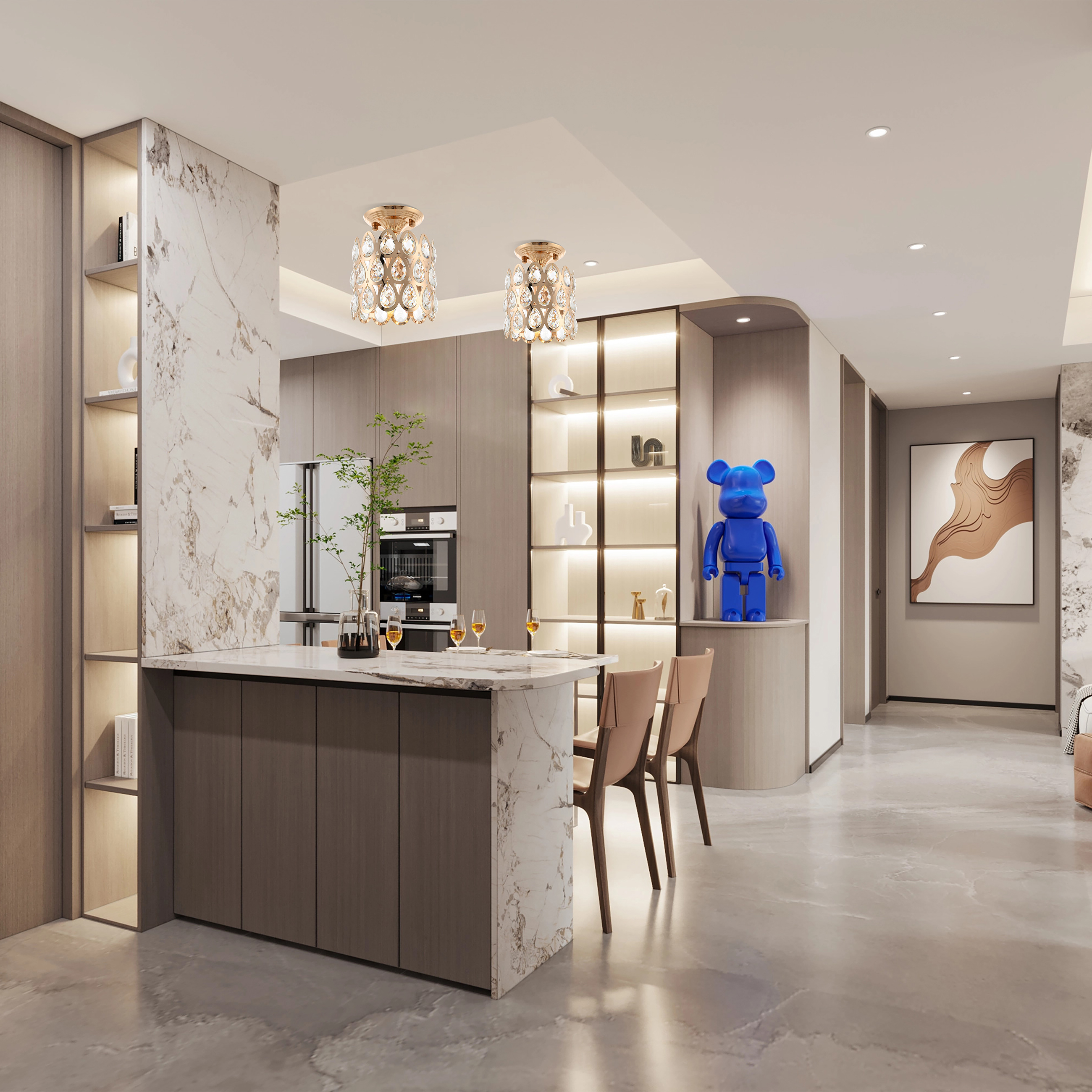 Люстра 371019/1/50/190 GD Arte Milano