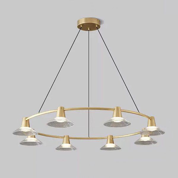 Кольцевые люстры и светильники CICLA R D121 Brass by ImperiumLoft
