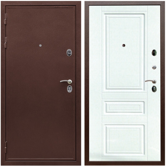 Дверь входная Graf Престиж Антик медь / МДФ 16 мм ФЛ-243 Софт милк