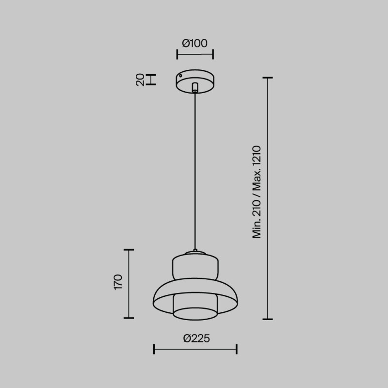 Подвесной светильник MODELUX MS.1412.220 BK