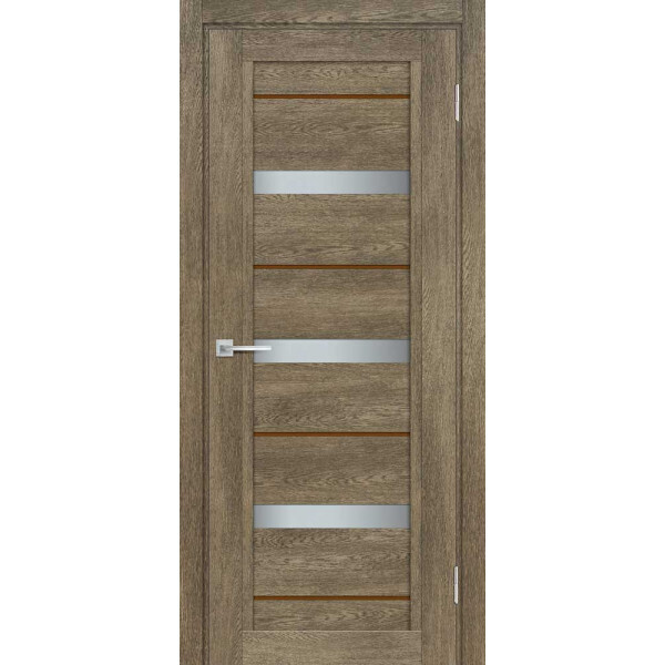 Межкомнатная дверь Graf ТЕХНО-803 белый сатинат, кофе лакобель Бруно (1900 х 600)