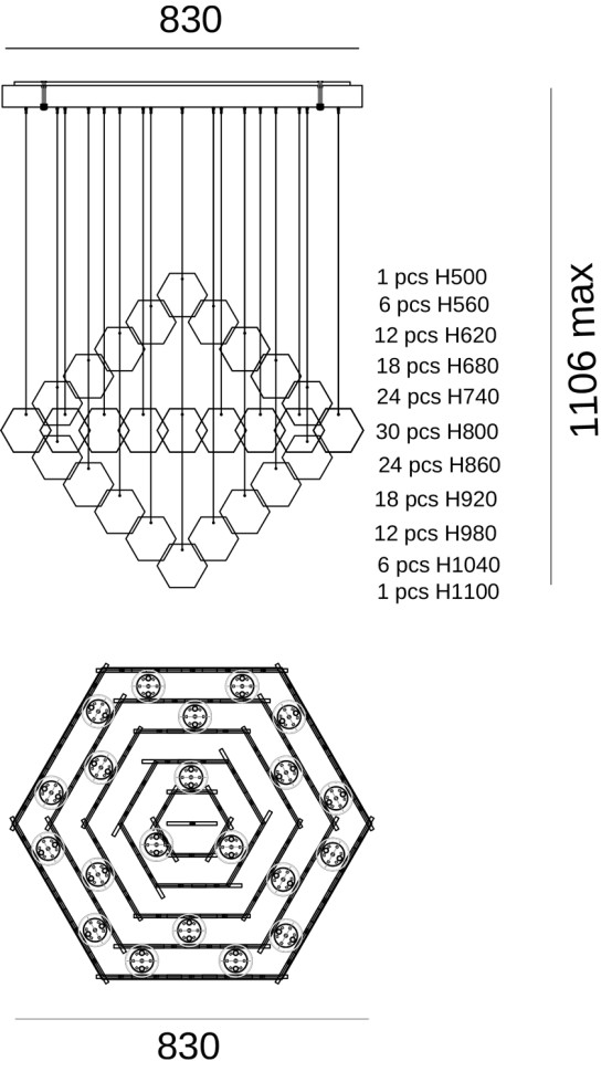 Люстра подвесная Fluorite FL1113-21N