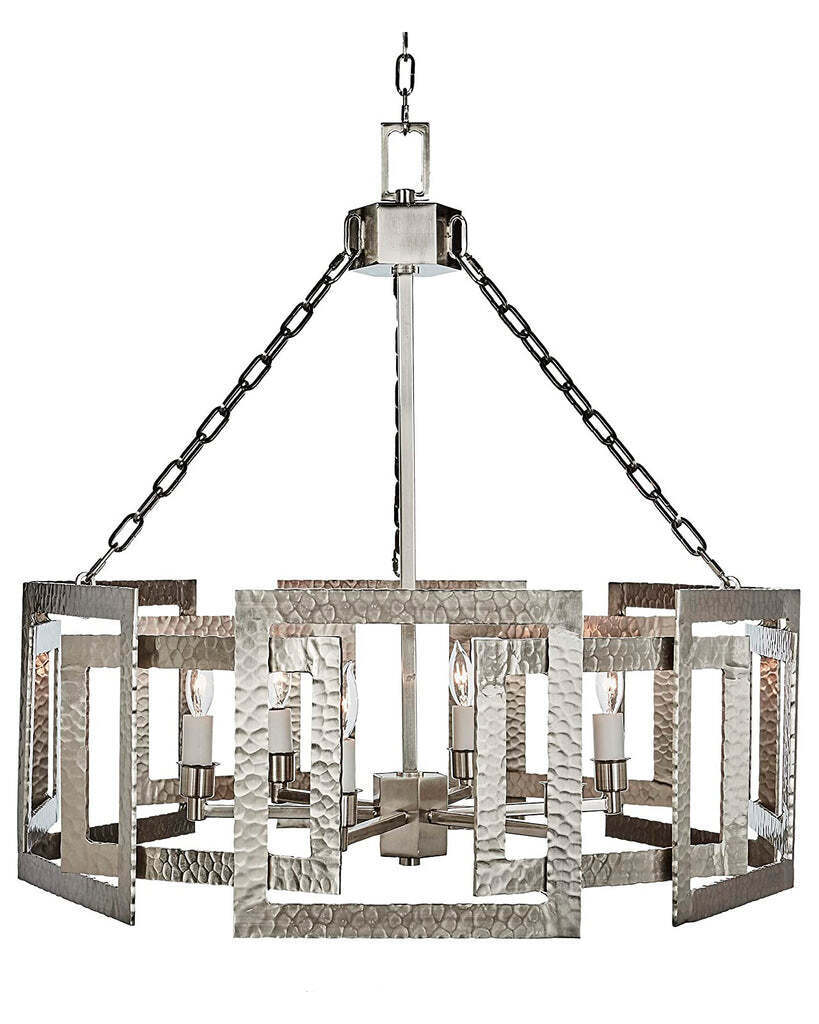 Восьмиугольная серебряная люстра Тобиас Louvre Home 8386-4DB