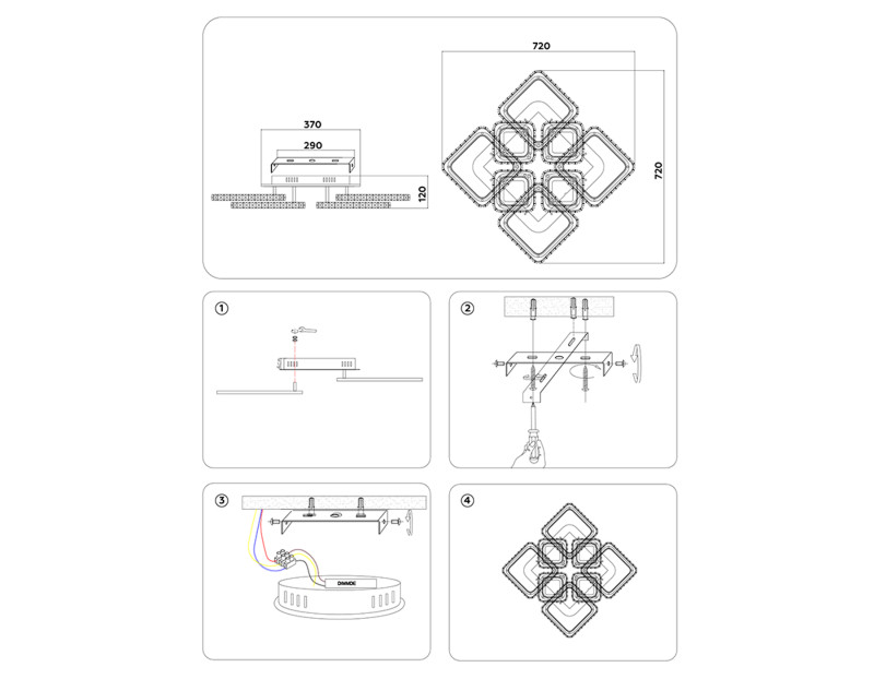 Накладная люстра Ambrella Light FA1738