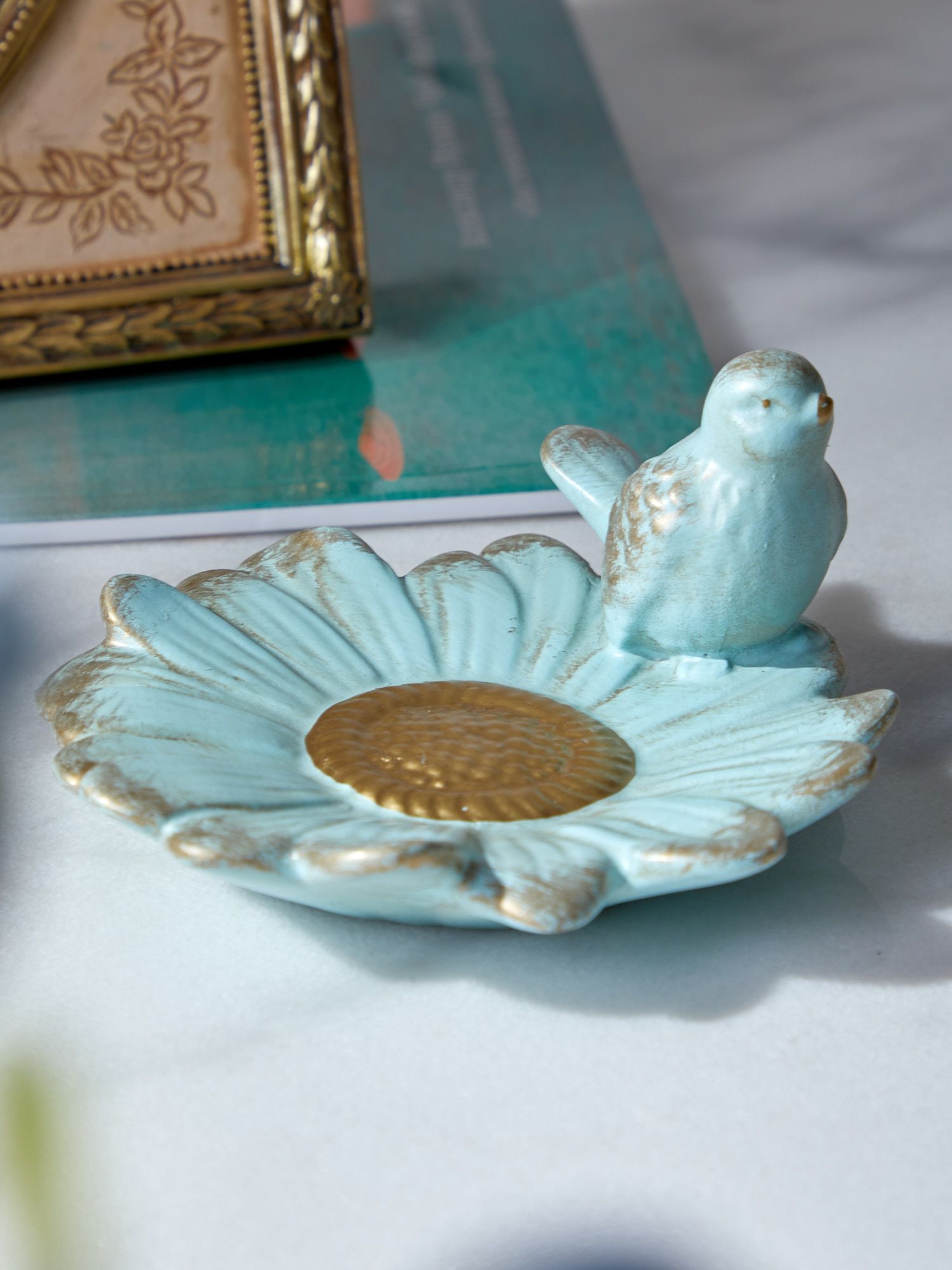 Блюдо для колец с птичкой Glasar 28-590