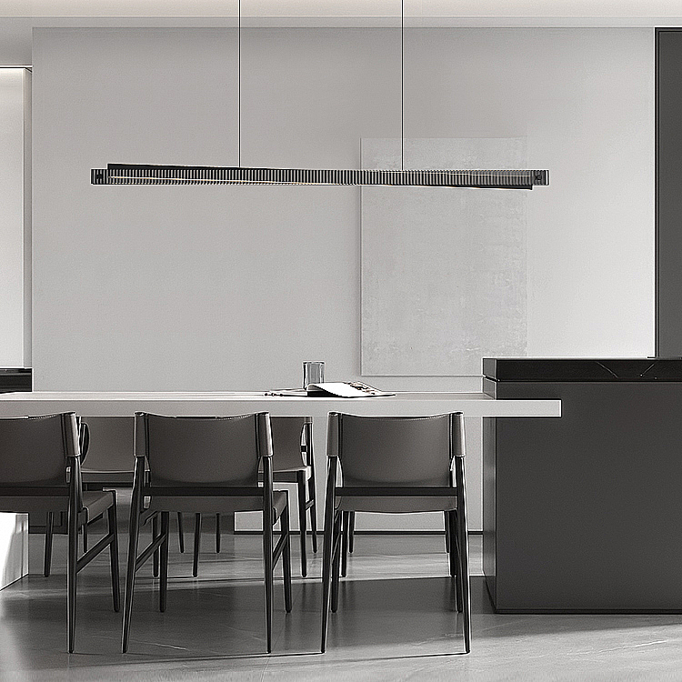 Реечный, рядный светильник CHIFFA SKEW L140 BLACK by ImperiumLoft
