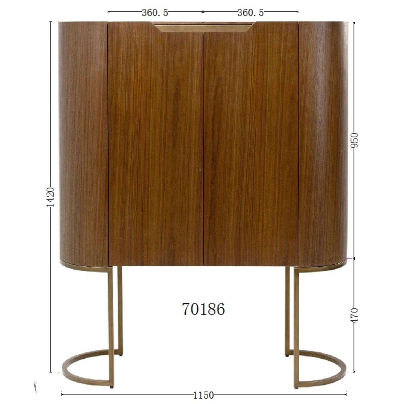 Барный шкаф Giorgio 115x142cm KARE 70186