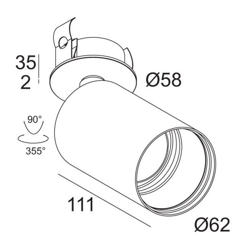 Встраиваемый потолочный светильник Delta Light SPY CLIP