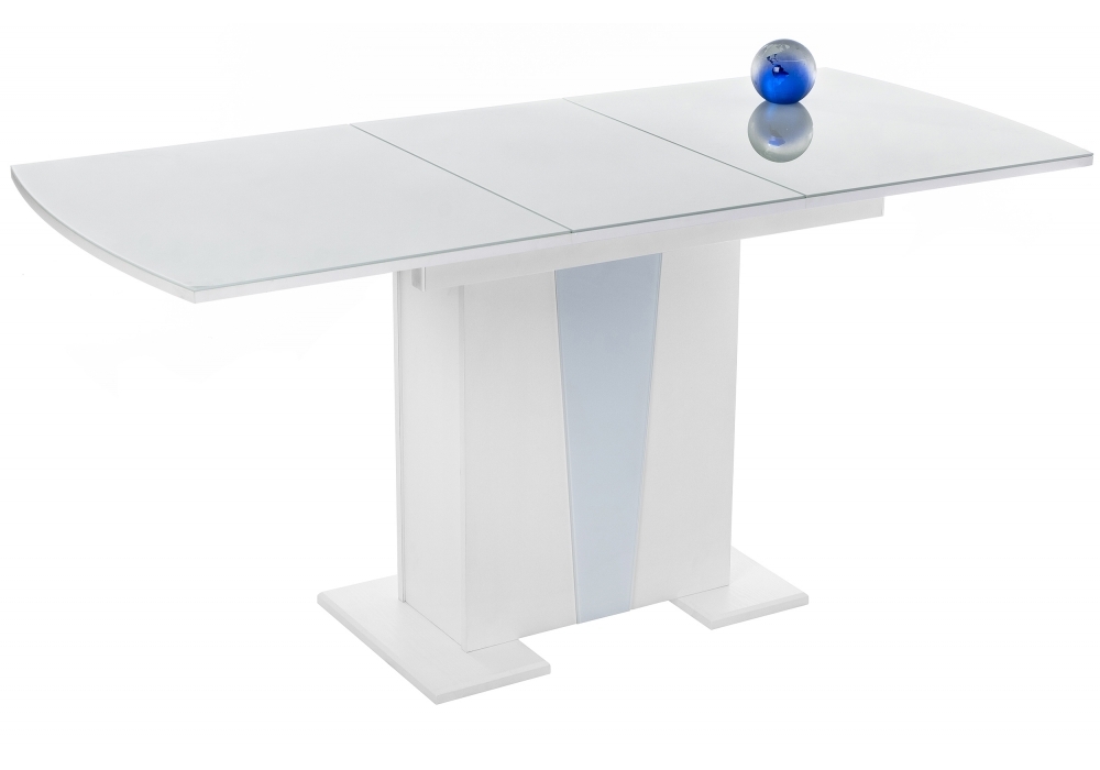 Стол стеклянный Woodville Джеймс белый 462406
