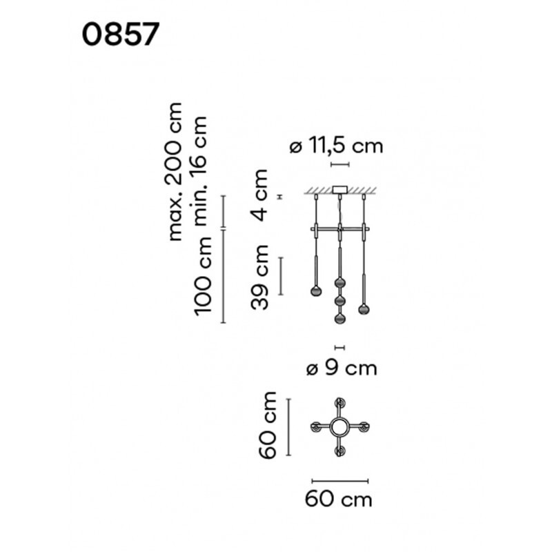 ПОДВЕСНОЙ СВЕТИЛЬНИК  VIBIA Algorithm 0857
