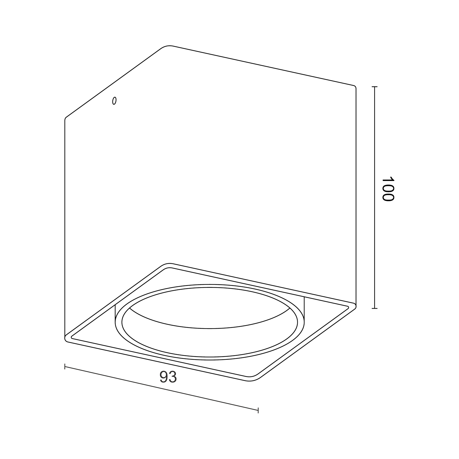 Накладной светильник под сменную лампу Ledron KEA ED GU10  Black-White