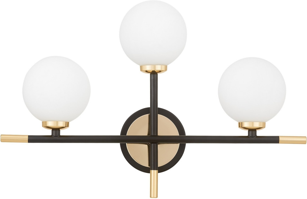 Настенный светильник Lumina Deco LDW 6033N-3 BK+F.GD