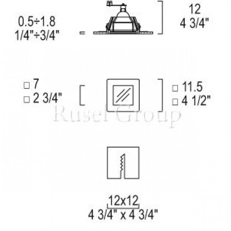 Встраиваемый светильник Leucos SD 081V INCASSO (ITRE)