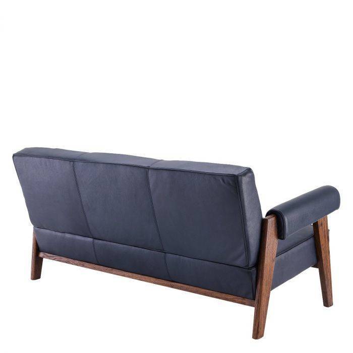 Диван Eichholtz Milo brown oak blue leather 114502