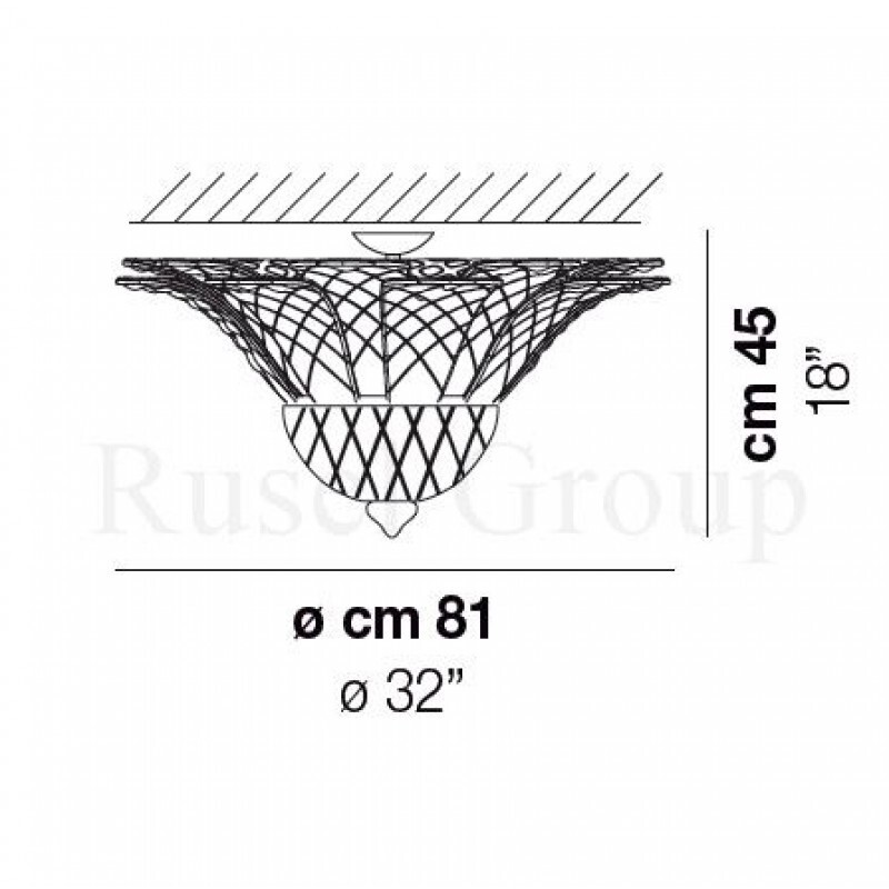 Потолочный светильник Vistosi SAN MARCO PL 16F G