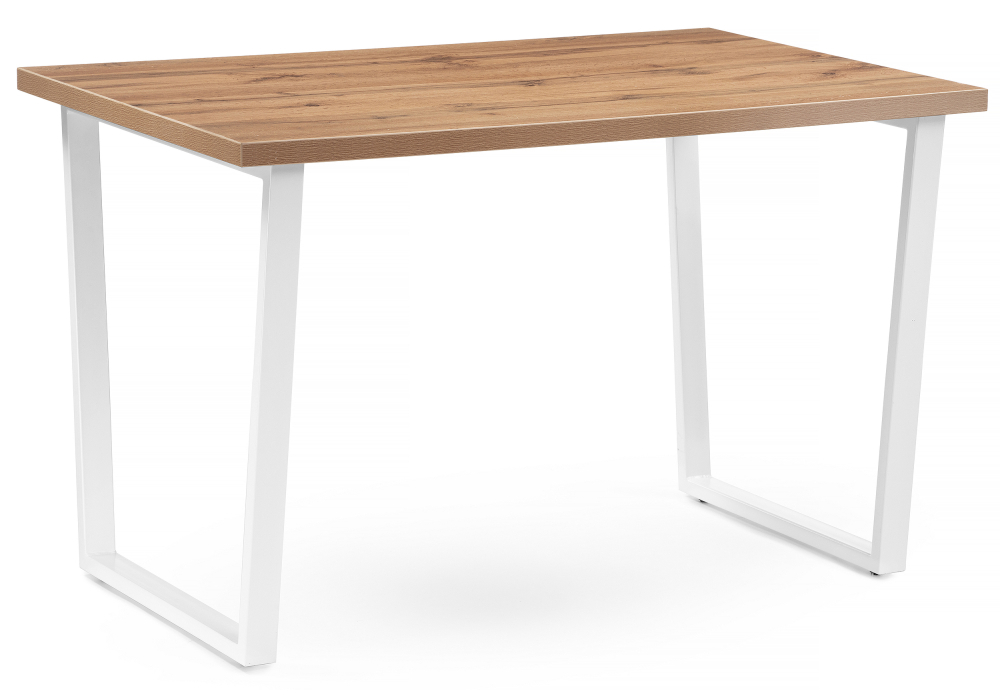 Стол деревянный Woodville Лота Лофт 120х74х75 25 мм дуб вотан / матовый белый 489646
