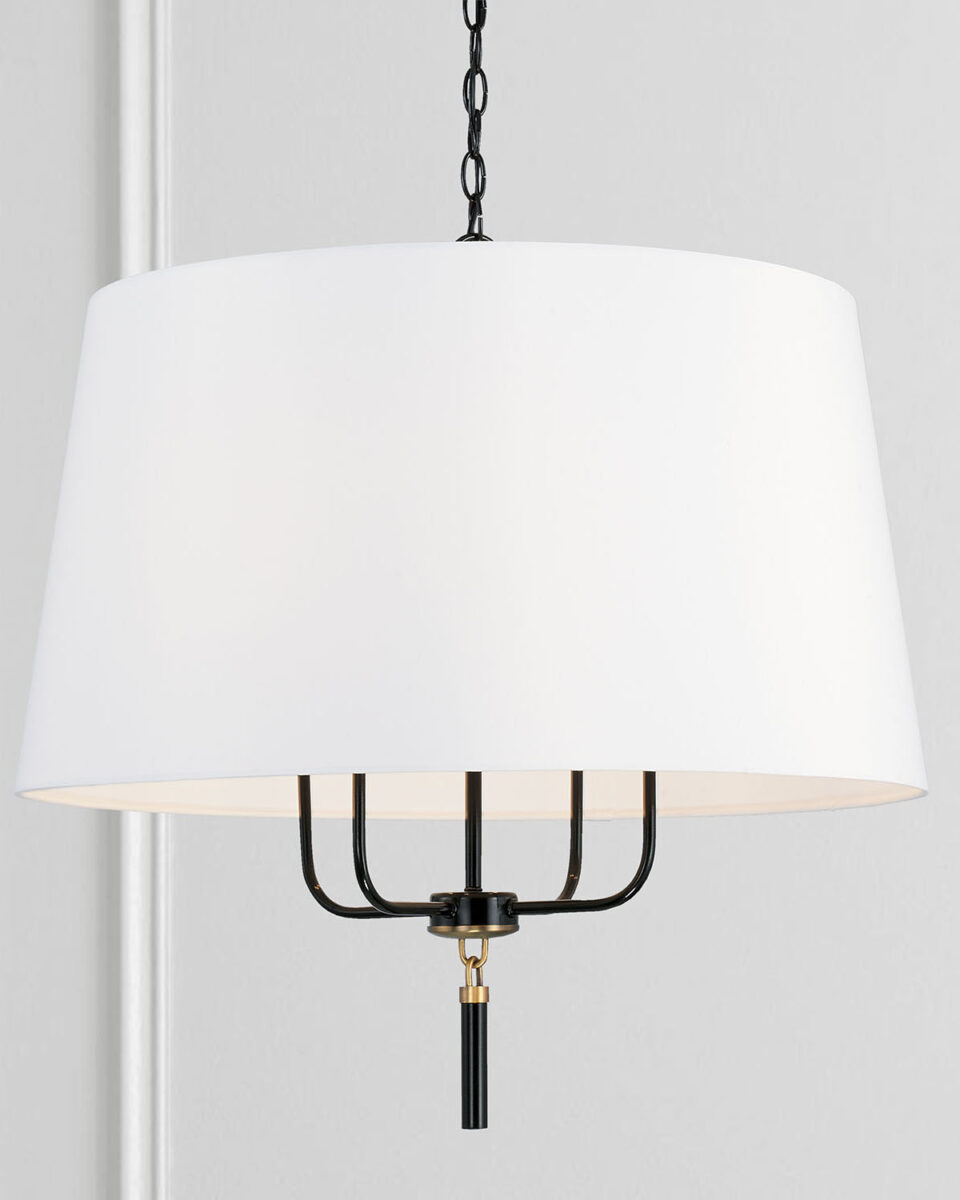 Люстра Аврора с чёрным металлическим акцентом Louvre Home P7703PA