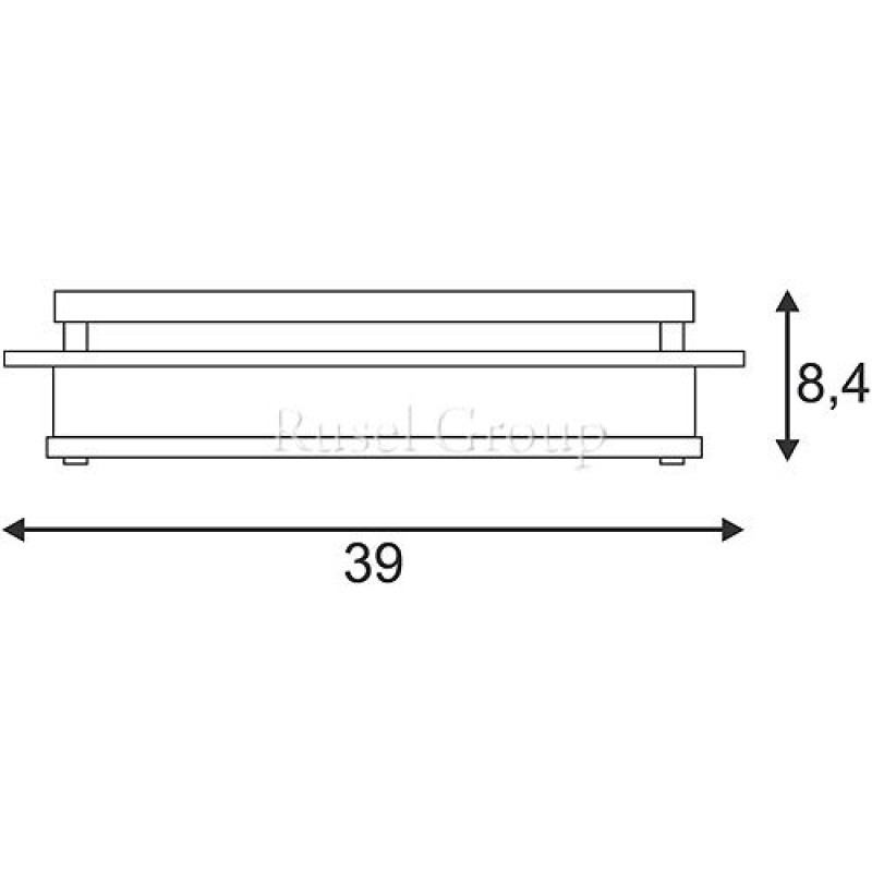 Настенно-потолочный светильник SLV GLASSA SQUARE E27 155180