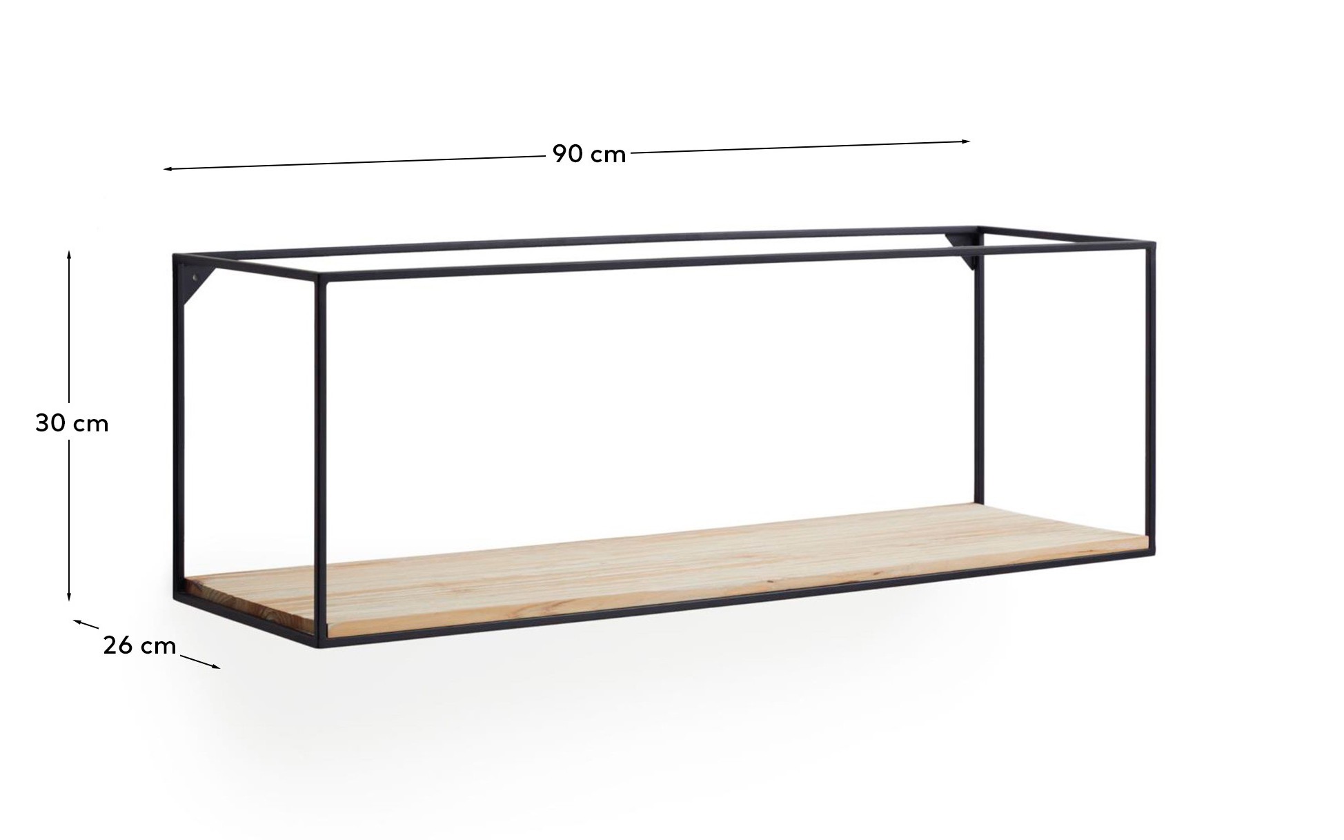 Полка Edwina черная La Forma (ex Julia Grup)