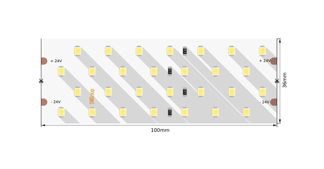 Лента светодиодная SWG SWG2P280-24-26-NW-20