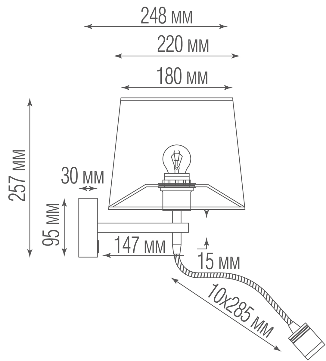 Бра Donolux W111048.2 SAB